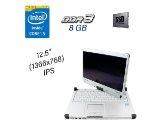 БУ Защищенный ноутбук Panasonic Toughbook CF-C2 / 12.5&quot; (1366х768) IPS Touch / Intel Core i5-4300U (2 (4) ядра по 1.9 - 2.9 GHz) / 8 GB DDR3 / 256 GB SSD / Intel HD Graphics 4400 / WebCam из Европы в Одессе