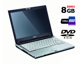 БУ Ноутбук Fujitsu Siemens LifeBook S6420 / 13.3&quot; (1280x800) TN / Intel Core 2 Duo P8600 (2 ядра по 2.4 GHz) / 8 GB DDR3 / 128 GB SSD / Intel GMA 4500MHD / WebCam / DVD-ROM из Европы в Одесі