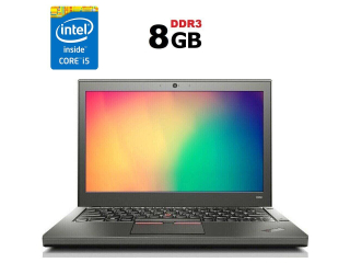 БУ Нетбук Lenovo ThinkPad X250 / 12.5&quot; (1366x768) TN / Intel Core i5-5300U (2 (4) ядра по 2.3 - 2.9 GHz) / 8 GB DDR3 / 480 GB SSD / Intel HD Graphics 5500 / WebCam / Win 10 из Европы в Одессе