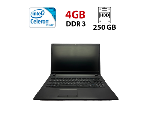 БУ Ноутбук Terra Mobile 1512 / 15.6&quot; (1366x768) TN / Intel Celeron 1037U (2 ядра по 1.8 GHz) / 4 GB DDR3 / 250 GB HDD / Intel HD Graphics 2500 / WebCam / АКБ не держит из Европы в Одесі
