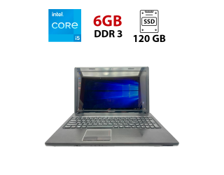 БУ Ноутбук Lenovo G570 / 15.6&quot; (1366x768) TN / Intel Core i5-2450M (2 (4) ядра по 2.5 - 3.1 GHz) / 6 GB DDR3 / 120 GB SSD / Intel HD Graphics 3000 / WebCam из Европы в Одесі