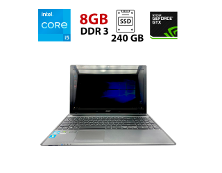 БУ Ноутбук Acer Aspire 5755G / 15.6&quot; (1366x768) TN / Intel Core i5-2450M (2 (4) ядра по 2.5 - 3.1 GHz) / 8 GB DDR3 / 240 GB SSD / nVidia GeForce GT 630M, 1 GB GDDR5, 128-bit / WebCam из Европы в Одессе
