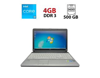 БУ Ноутбук Fujitsu Lifebook А530 / 15&quot; (1366x768) TN / Intel Core i3-370M (2 (4) ядра по 2.4 GHz) / 4 GB DDR3 / 500 GB HDD / Intel HD Graphics / WebCam из Европы в Одесі