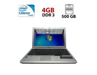 БУ Ноутбук Samsung R530 / 15.6&quot; (1366x768) TN / Intel Celeron T3100 (2 ядра по 1.9 GHz) / 4 GB DDR3 / 500 GB HDD / Intel HD Graphics / WebCam из Европы в Одесі