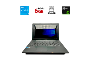 БУ Ноутбук Asus X75VD / 17.3&quot; (1600x900) TN / Intel Core i5-3210M (2 (4) ядра по 2.5 - 3.1 GHz) / 6 GB DDR3 / 500 GB HDD / nVidia GeForce GT 410M, 1 GB DDR3, 64-bit / WebCam из Европы в Одесі