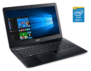 БУ Ноутбук Acer Aspire F5-573 / 15.6&quot; (1920x1080) IPS / Intel Core i7-7500U (2 (4) ядра по 2.7 - 3.5 GHz) / 8 GB DDR3 / 240 GB SSD / Intel HD Graphics 620 / WebCam / Win 10 Pro из Европы в Одесі