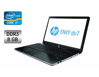 БУ Ноутбук Б-класс HP ENVY dv7 / 17.3&quot; (1600x900) TN / Intel Core i7-3630QM (4 (8) ядра по 2.4 - 3.4 GHz) / 8 GB DDR3 / 240 GB SSD / Intel HD Graphics 4000 / WebCam / Fingerprint / Windows 10 из Европы в Одессе