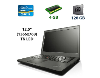 БУ Нетбук Lenovo ThinkPad X240 / 12.5&quot; (1366x768) TN / Intel Core i3-4030U (2 (4) ядра по 1.9 GHz) / 4 GB DDR3 / 128 GB SSD / Intel HD Graphics 4400 / WebCam / USB 3.0 / MiniDP / Windows 10 Pro из Европы в Одессе