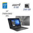 Ультрабук Asus Zenbook UX430U / 14" (1920x1080) IPS / Intel Core i5-8250U (4 (8) ядра по 1.6 - 3.4 GHz) / 8 GB DDR4 / 256 GB SSD / nVidia GeForce MX150, 2 GB GDDR5, 64-bit / WebCam / Fingerprint / Windows 10 Pro - 1