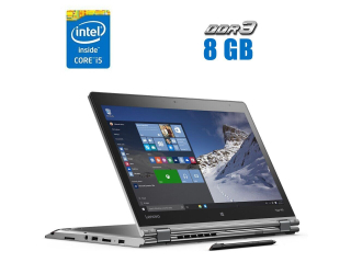 БУ Ноутбук-трансформер Lenovo ThinkPad Yoga 460 / 14&quot; (1920x1080) IPS Touch / Intel Core i5-6200U (2 (4) ядра по 2.3 - 2.8 GHz) / 8 GB DDR3 / 256 GB SSD / Intel HD Graphics 520 / WebCam / 3g + Стилус / Windows 10 Pro из Европы
