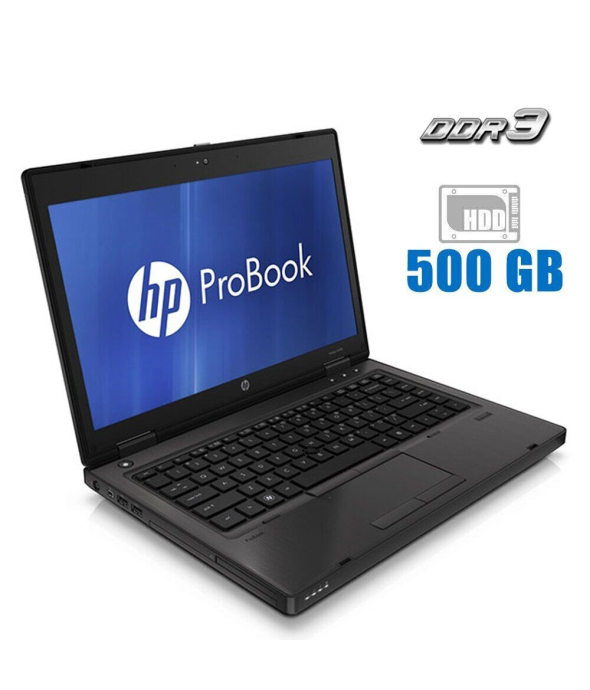 Ноутбук HP ProBook 6460b / 14&quot; (1366x768) TN / Intel Core i3-2310M (2 (4) ядра по 2.1 GHz) / 4 GB DDR3 / 500 Gb HDD / Intel HD Graphics 3000 / WebCam / DVD-ROM - 1