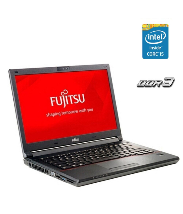 Ноутбук Fujitsu Lifebook E544/ 14 &quot; (1366x768) TN / Intel Core i5-4210M (2 (4) ядра по 2.6 - 3.2 GHz) / 4 GB DDR3 / 128 GB SSD / Intel HD Graphics 4600 / WebCam / DVD-ROM / Windows 10 Pro - 1