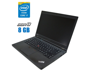 БУ Ноутбук Lenovo ThinkPad T440p / 14&quot; (1366x768) TN / Intel Core i7-4710MQ (4 (8) ядра по 2.5 - 3.5 GHz) / 8 GB DDR3 / 240 GB SSD / Intel HD Graphics 4600 / WebCam / DVD-ROM из Европы в Одессе
