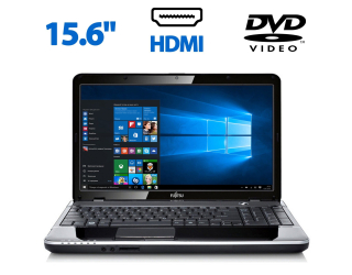 БУ Ноутбук Fujitsu LifeBook АН531 / 15.6'' (1366x768) TN / Intel Core i3-2350M (2 (4) ядра по 2.3 GHz) / 4 GB DDR3 / 320 GB HDD / Intel HD Graphics 3000 / WebCam / DVD-ROM / HDMI / Windows 10 Pro из Европы