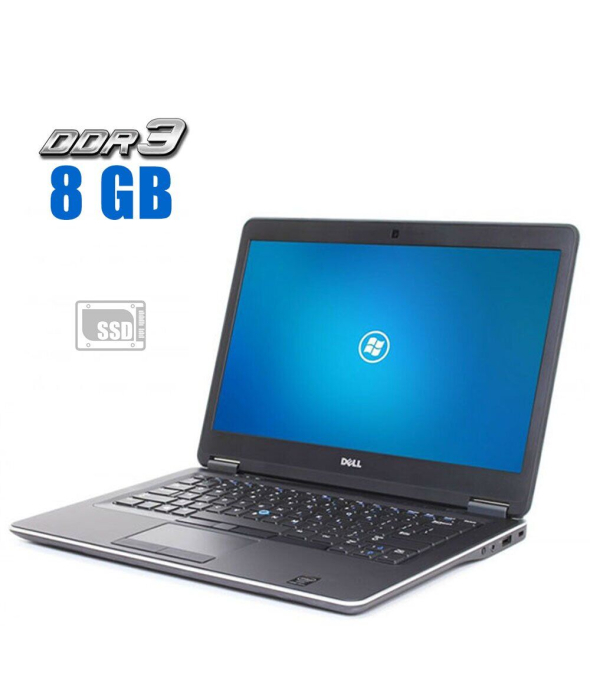 Ноутбук Б-класс Dell Latitude E7440 / 14&quot; (1920x1080) IPS / Intel Core i3-4030U (2 (4) ядра по 1.9 GHz) / 8 GB DDR3 / 128 GB SSD / Intel HD Graphics 4400 / Win 10 Pro - 1