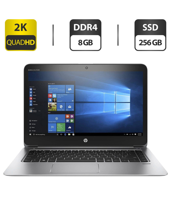 Ноутбук Б-класс HP EliteBook 1040 G3 / 14&quot; (2560x1440) IPS / Intel Core i5-6300U (2 (4) ядра по 2.5 - 3.0 GHz) / 8 GB DDR4 / 256 GB SSD / Intel HD Graphics 520 / WebCam / HDMI / Windows 10 Pro - 1