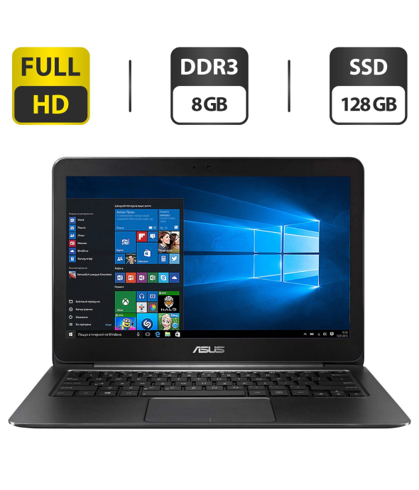 Ультрабук Б-класс Asus ZenBook UX305C / 13.3&quot; (1920x1080) IPS / Intel Core m3-6Y30 (2 (4) ядра по 2.2 GHz) / 8 GB DDR3 / 128 GB SSD / Intel HD Graphics 615 / WebCam / Windows 10 Home - 1