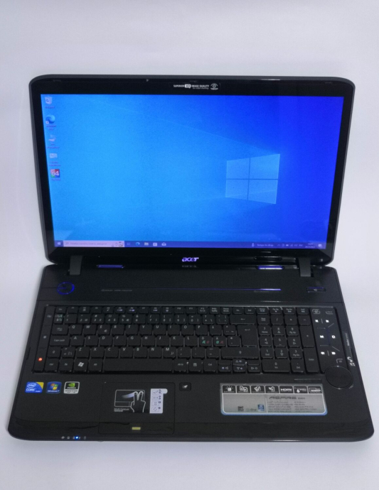 Ноутбук Acer Aspire 8940G / 17.3&quot; (1920x1080) TN / Intel Core i7-720QM (4 (8) ядра по 1.6 - 2.8 GHz) / 8 GB DDR3 / 128 GB SSD + 500 GB HDD / nVidia GeForce GT 240M, 1 GB GDDR3, 128-bit / WebCam / DVD-RW - 2