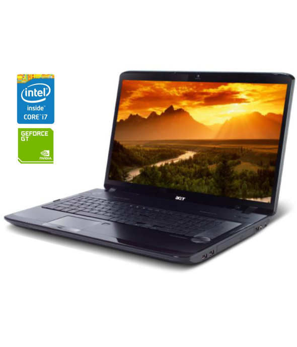 Ноутбук Acer Aspire 8940G / 17.3&quot; (1920x1080) TN / Intel Core i7-720QM (4 (8) ядра по 1.6-2.8 GHz) / 8 GB DDR3 / 128 GB SSD + 500 Gb HDD / nVidia GeForce GT 240m, 1 GB GDDR3, 128-bit / WebCam / DVD-RW - 1