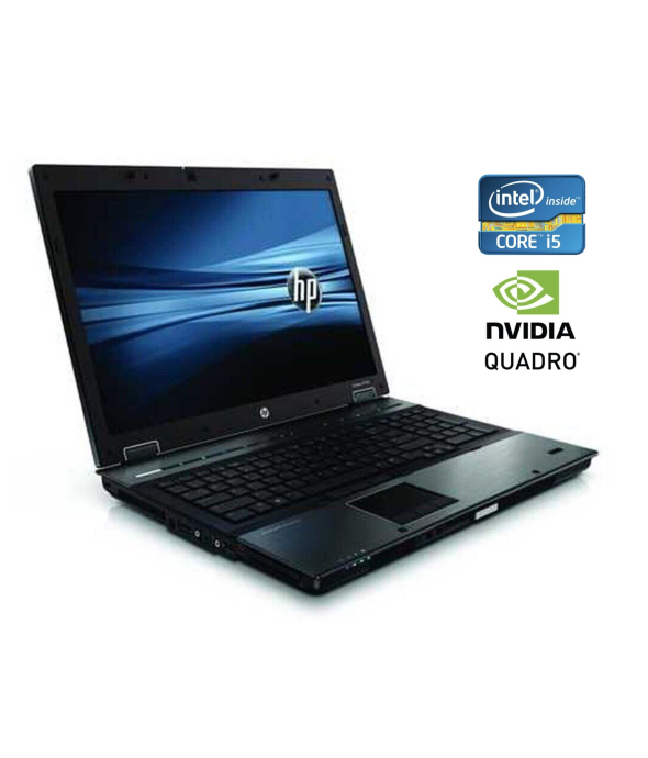 Ноутбук HP EliteBook 8740w / 17&quot; (1920x1200) TN / Intel Core i5-560M (2 (4) ядра по 2.66 - 3.2 GHz) / 8 GB DDR3 / 256 GB SSD / nVidia Quadro FX 2800M, 1 GB GDDR3, 256-bit / WebCam - 1