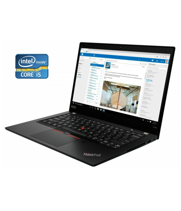 Ультрабук Lenovo ThinkPad X390 / 13.3&quot; (1366x768) TN / Intel Core i5-8365U (4 (8) ядра по 1.6 - 4.1 GHz) / 8 GB DDR4 / 256 GB SSD / Intel UHD Graphics / WebCam / Win 10 Pro - 1