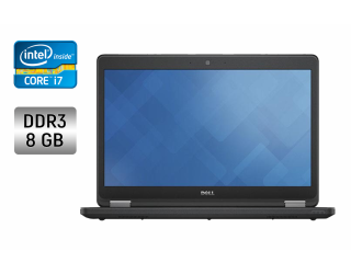 БУ Ноутбук Dell Latitude E5450 / 14 &quot; (1920x1080) IPS / Intel Core i7-5600U (2 (4) ядра по 2.6-3.2 GHz) / 8 GB DDR3 / 250 GB SSD / Intel HD Graphics 5500 / WebCam / Windows 10 из Европы
