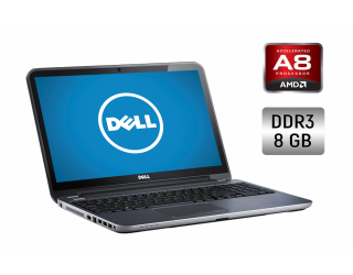 БУ Ноутбук Dell Inspiron 5535 / 15.6&quot; (1366x768) TN / AMD A8 5545M (4 ядра по 1.7-2.7 GHz) / 8 GB DDR3 / 256 GB SSD / Radeon HD 8510g / WebCam / Windows 10 из Европы