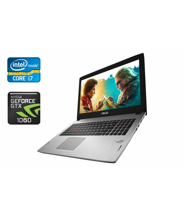 Ігровий ноутбук Asus GL 502V / 15.6 &quot; (1920x1080) IPS / Intel Core i7-7700HQ (4 (8) ядра по 2.8-3.8 GHz) / 16 GB DDR4 / 256 GB SSD + 1000 Gb HDD / nVidia GeForce GTX 1060, 6 GB GDDR5, 192-bit / WebCam / Windows 10 - 1