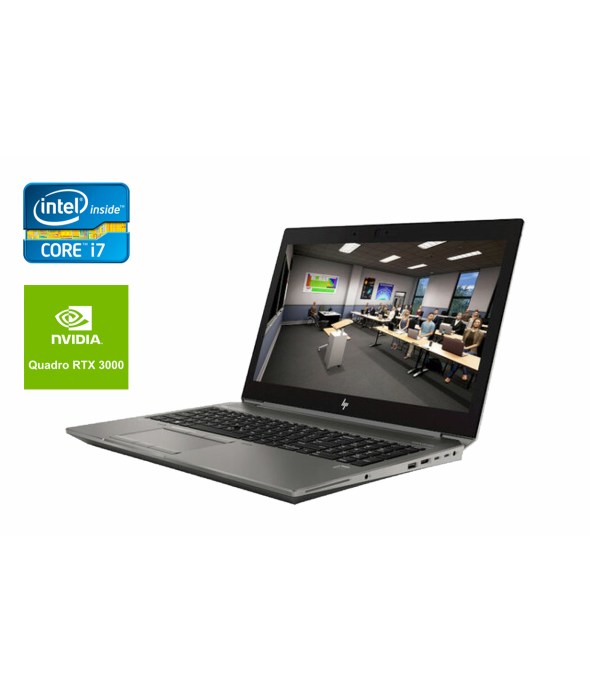 Ноутбук робоча станція HP ZBook 15 G6 / 15.6&quot; (1920x1080) IPS / Intel Core i7-9750h (6 (12) ядер по 2.6 - 4.5 GHz) / 32 GB DDR4 / 512 GB SSD / nVidia Quadro RTX 3000, 6 GB GDDR6, 192-bit / WebCam / Fingerprint - 1