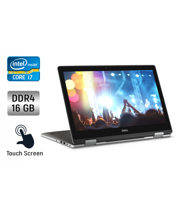Ноутбук-трансформер Dell Inspiron 15-7579 / 15.6&quot; (1920x1080) IPS Touch / Intel Core i7-7500U (2 (4) ядра по 2.7 - 3.5 GHz) / 16 GB DDR4 / 512 GB SSD / Intel HD Graphics 620 / WebCam / Windows 10 - 1