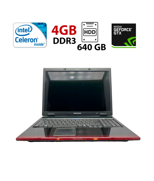 Ноутбук Samsung R710 / 17&quot; (1440x900) TN / Intel Core 2 Duo T5800 (2 ядра по 2.0 GHz) / 4 GB DDR3 / 640 GB HDD / nVidia GeForce 9600M GT, 512 MB GDDR2, 128-bit / WebCam / АКБ отсутствует - 1