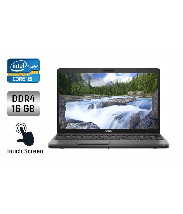 Ультрабук Б-класс Dell Latitude 5500 / 15.6&quot; (1920x1080) IPS Touch / Intel Core i5-8365U (4 (8) ядра по 1.6 - 4.1 GHz) / 16 GB DDR4 / 256 GB SSD / Intel UHD Graphics / WebCam - 1