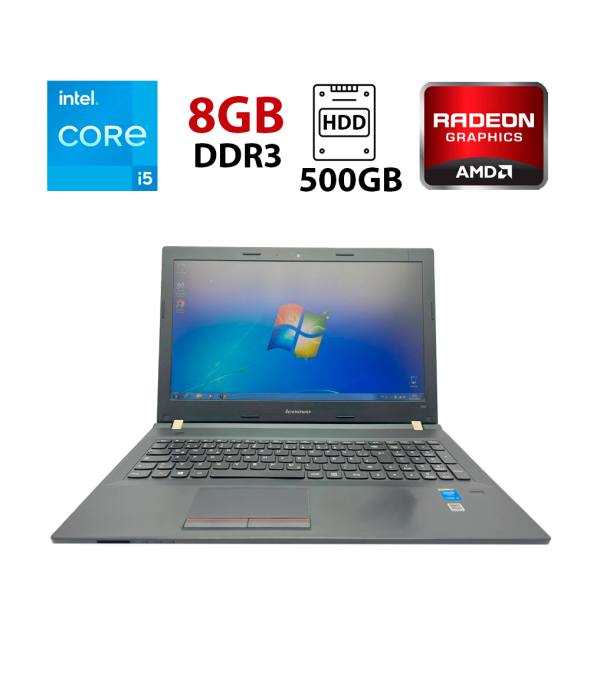 Ноутбук Б-класс Lenovo E50-80 / 15.6&quot; (1366x768) TN / Intel Core i5-2430M (2 (4) ядра по 2.4 - 3.0 GHz) / 8 GB DDR3 / 500 GB HDD / AMD Radeon R5 M330, 2 GB GDDR3, 64-bit / WebCam - 1