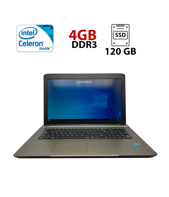Ноутбук Medion Akoya E7226 / 17.3&quot; (1600x900) TN / Intel Celeron N2930 (4 (4) ядра по 2.16 GHz) / 4 GB DDR3 / 120 GB SSD / Intel HD Graphics / WebCam - 1