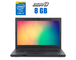 БУ Ноутбук Lenovo ThinkPad L460/ 14 &quot; (1920x1080) IPS / Intel Core i5-6300U (2 (4) ядра по 2.4 - 3.0 GHz) / 8 GB DDR3 / 128 GB SSD / Intel HD Graphics 520 / WebCam из Европы в Одесі