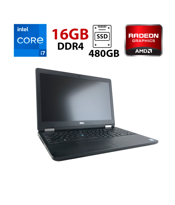 Игровой ноутбук Dell Precision 3510 / 15.6&quot; (1920x1080) IPS / Intel Core i7-6700HQ (4 (8) ядра по 2.6 - 3.5 GHz) / 16 GB DDR4 / 480 GB SSD / AMD Radeon R9 M360, 2 GB GDDR5, 128-bit / WebCam - 1
