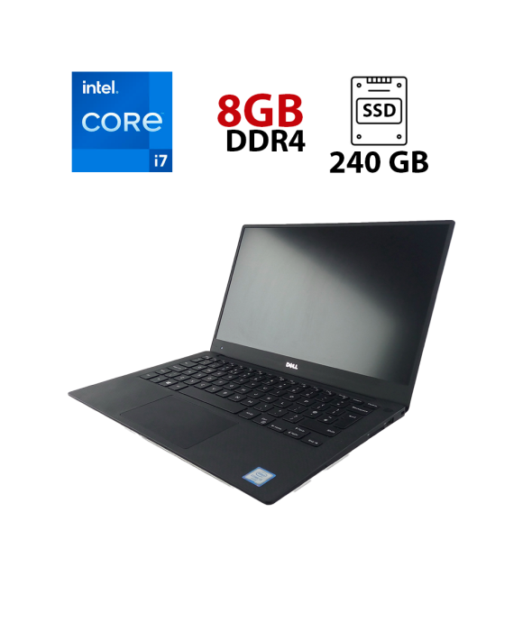 Ультрабук Dell XPS 13 9350 / 13.3&quot; (3200x1800) IPS Touch / Intel Core i7-6600U (2 (4) ядра по 2.6 - 3.4 GHz) / 8 GB DDR4 / 240 GB SSD / Intel Iris Graphics 520 / WebCam - 1
