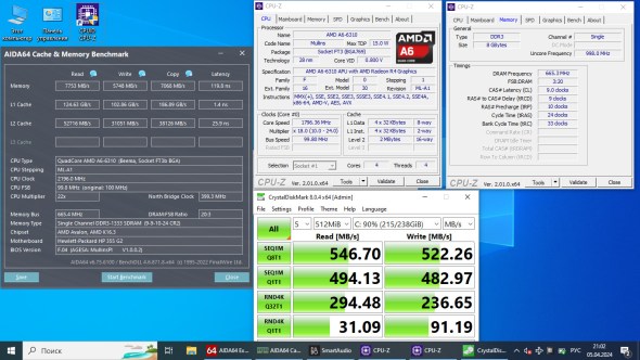 Ноутбук Б-класс HP 355 G2 / 15.6&quot; (1366x768) TN / AMD A6-6310 (4 ядра по 1.8 - 2.4 GHz) / 8 GB DDR3 / 256 GB SSD / AMD Radeon R4 Graphics / WebCam - 8