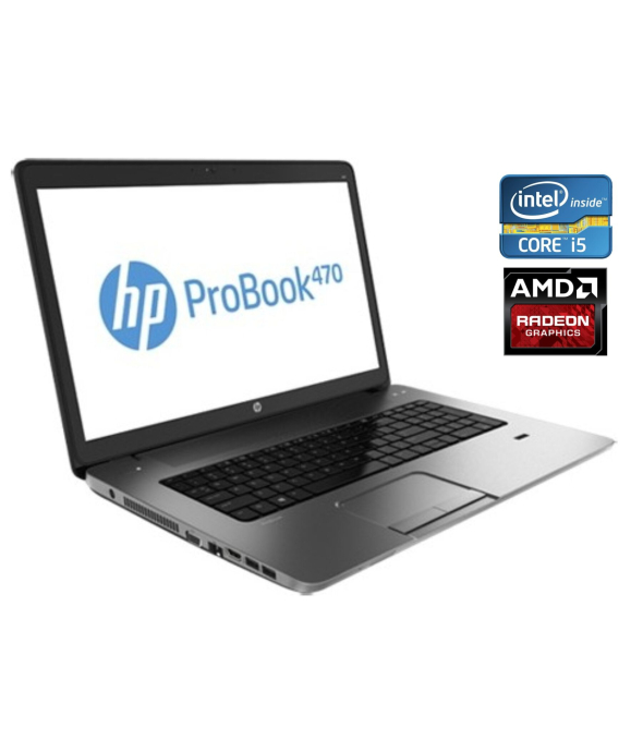 Ноутбук HP ProBook 470 G0 / 17.3&quot; (1600x900) TN / Intel Core i5-3230M (2 (4) ядра по 2.6 - 3.2 GHz) / 8 GB DDR3 / 750 GB HDD / AMD Radeon HD 8750M, 1 GB DDR3, 128-bit / WebCam / DVD-ROM / Win 10 Pro - 1
