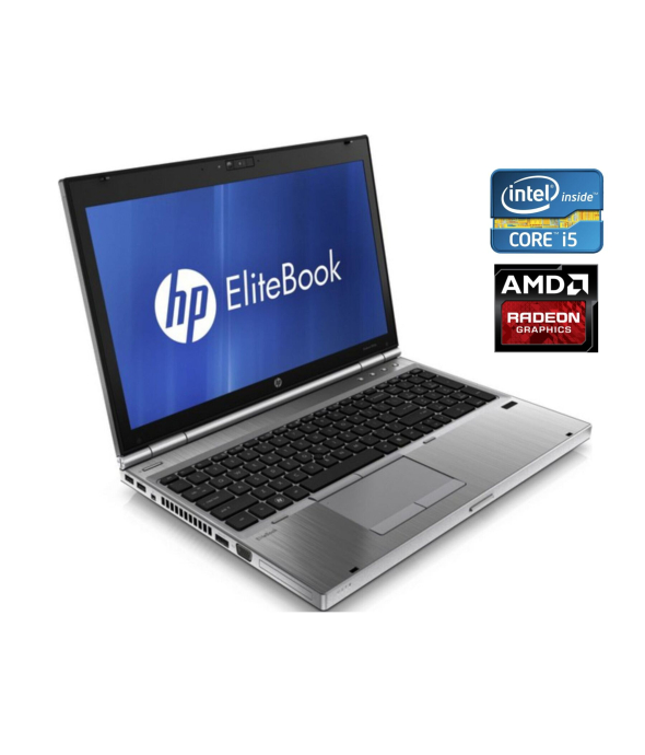Ноутбук HP EliteBook 8560p / 15.6&quot; (1600x900) TN / Intel Core i5-2520M (2 (4) ядра по 2.5 - 3.2 GHz) / 8 GB DDR3 / 500 GB HDD / AMD Radeon HD 6470M, 1 GB DDR3, 64-bit / WebCam / DVD-ROM / Win 10 Pro - 1