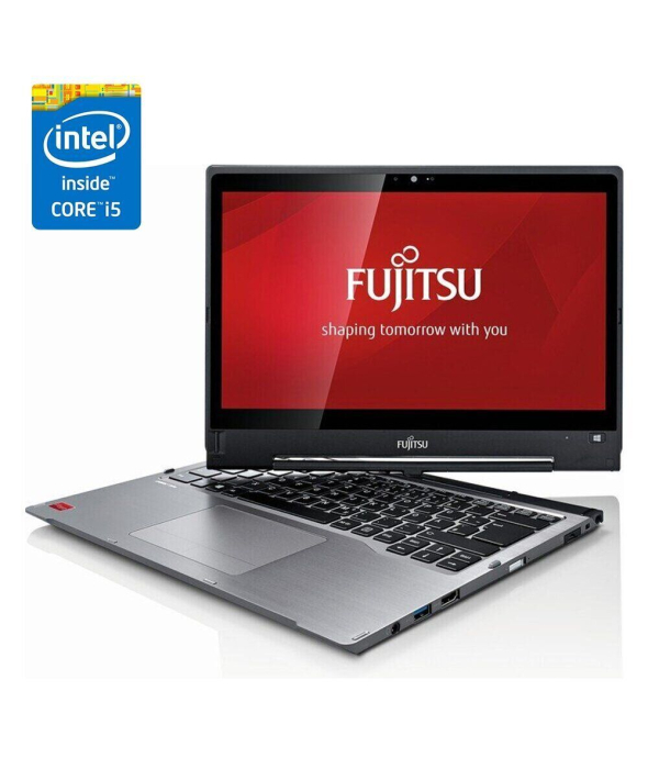 Ноутбук-трансформер Б-класс Fujitsu LifeBook T935 / 13.3&quot; (2560x1440) IPS Touch / Intel Core i5-5300U (2 (4) ядра по 2.3 - 2.9 GHz) / 8 GB DDR3 / 250 GB SSD / Intel HD Graphics 5500 / WebCam - 1