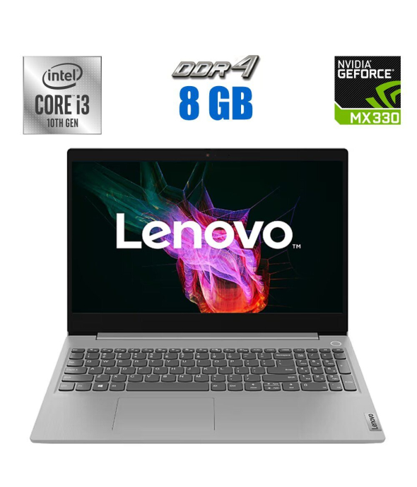 Игровой ноутбук Lenovo IdeaPad 3 15IIL05 / 15.6&quot; (1920x1080) TN / Intel Core i3-1005G1 (2 (4) ядра по 1.2 - 3.4 GHz) / 8 GB DDR4 / 256 GB SSD / nVidia GeForce MX330, 2 GB GDDR5, 64-bit / WebCam - 1