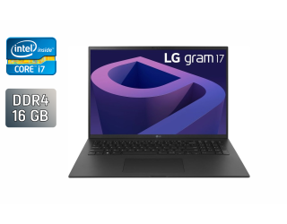 БУ Ультрабук Б-класс LG Gram 17Z95P / 17" (2560x1600) IPS / Intel Core i7-1195G7 (4 (8) ядра по 1.3 - 5.0 GHz) / 16 GB DDR4 / 1000 GB SSD + 1000 GB SSD /  Intel Iris Xe Graphics / WebCam / Windows 11 Home из Европы в Одессе
