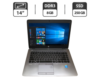 БУ Ноутбук Б-класс HP EliteBook 840 G2 / 14" (1600x900) TN / Intel Core i5-5300U (2 (4) ядра по 2.3 - 2.9 GHz) / 8 GB DDR3 / 250 GB SSD / Intel HD Graphics 5500 / WebCam из Европы в Одессе