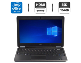 БУ Нетбук Dell Latitude E7240/ 12.5 &quot; (1366x768) TN / Intel Core i5-4200M (2 (4) ядра по 2.5 - 3.1 GHz) / 8 GB DDR3 / 256 GB SSD / Intel HD Graphics 4600 / WebCam / HDMI из Европы в Одесі