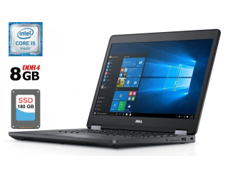 БУ Ноутбук Б-класс Dell Latitude E5470 / 14&quot; (1920x1080) IPS / Intel Core i5-6300HQ (4 ядра по 2.3 - 3.2 GHz) / 8 GB DDR4 / 180 GB SSD / Intel HD Graphics 530 / WebCam / HDMI / Windows 10 лицензия из Европы в Одессе
