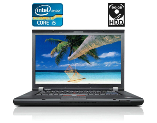 БУ Ноутбук Lenovo ThinkPad T520 / 15.6&quot; (1366x768) TN / Intel Core i5-2520M (2 (4) ядра по 2.5 - 3.2 GHz) / 4 GB DDR3 / 500 Gb HDD / Intel HD Graphics 3000 / WebCam / DisplayPort из Европы в Одесі