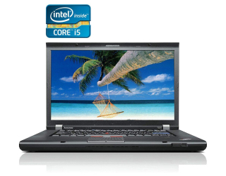БУ Ноутбук Lenovo ThinkPad T520 / 15.6&quot; (1600x900) TN / Intel Core i5-2450M (2 (4) ядра по 2.5-3.1 GHz) / 4 GB DDR3 / 320 GB HDD / Intel HD Graphics 3000 / WebCam / DisplayPort из Европы в Одесі