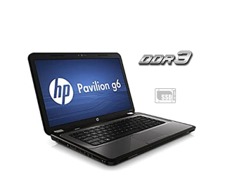 БУ Ноутбук HP Pavilion G6 / 15.6&quot; (1366x768) TN / Intel Pentium B950 (2 ядра по 2.1 GHz) / 4 GB DDR3 / 120 GB SSD / Intel HD Graphics / DVD-ROM / АКБ не держит из Европы в Одессе