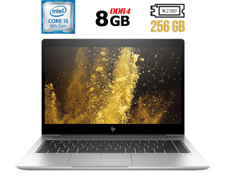 БУ Ультрабук Б-класс HP EliteBook 840 G5 / 14&quot; (1920x1080) IPS / Intel Core i5-8350U (4 (8) ядра по 1.7 - 3.6 GHz) / 8 GB DDR4 / 256 GB SSD M.2 / Intel UHD Graphics 620 / WebCam / Fingerprint / USB 3.1 / HDMI из Европы в Одессе